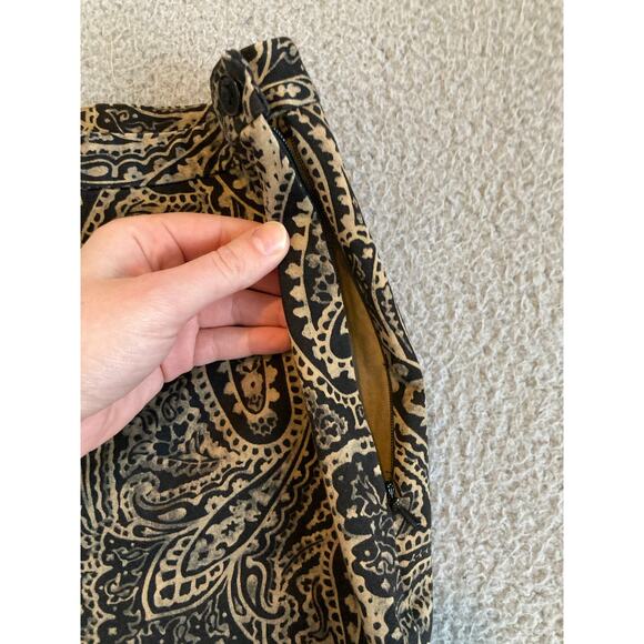 Lauren Ralph Lauren Pants 14P Large Petite Paisley Chino Stretch Straight Flat - Picture 2 of 12
